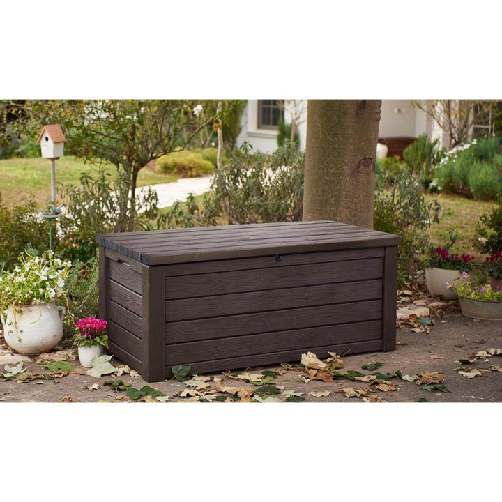 Pool Deck Storage Box and Bench is 2 in 1 Multifunctional Patio Seat