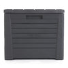 Toomax Florida Weatherproof Lockable Deck Storage Box Bench for Outdoor Pool Patio Garden Furniture and Indoor Toy Bin Container Anthracite