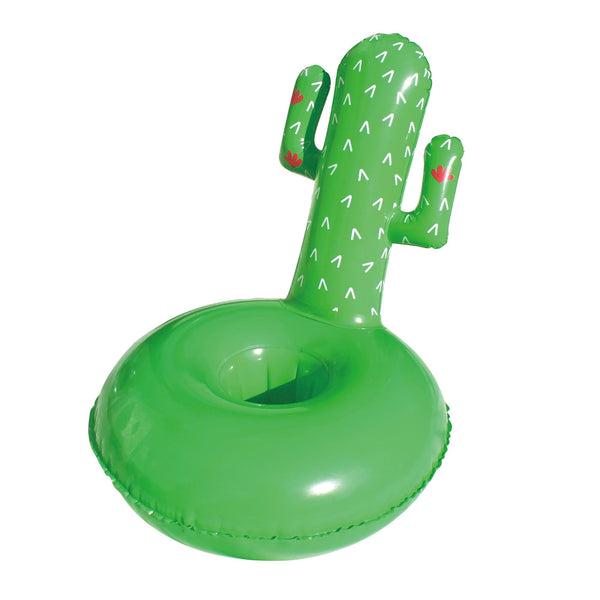 8" Inflatable Cactus Swimming Pool Floating Drink Holder Green Plastic