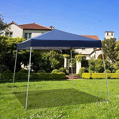 8 X Ft. Outdoor Party Gazebo Camping Canopy Blue Without Wall Polyester Includes Carry Bag