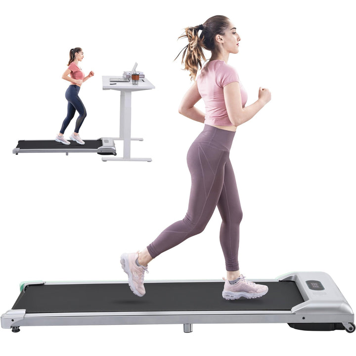 Under Desk Electric Treadmill Walking Jogging Running Machine-ilver