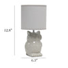 Simple Designs 12.8" Ceramic Owl Bedside Table Desk Lamp