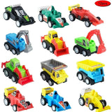 12 cs Colorful refilled Easter Eggs with Toy Race Cars Multi Color