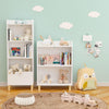 White Kids 4-Tier Bookcase Toy Storage Cabinet Organizer for