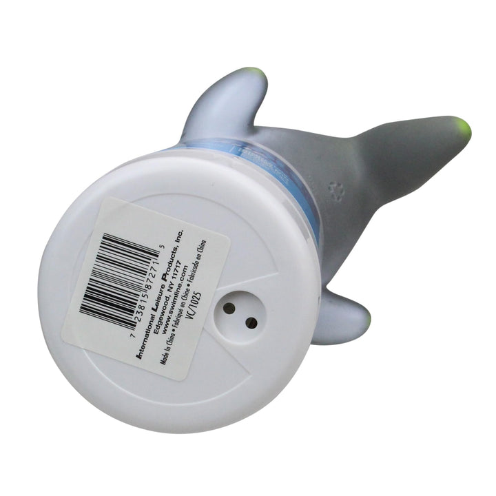 13" Gray and White Hydrotools Cool Shark Swimming Pool Dispenser