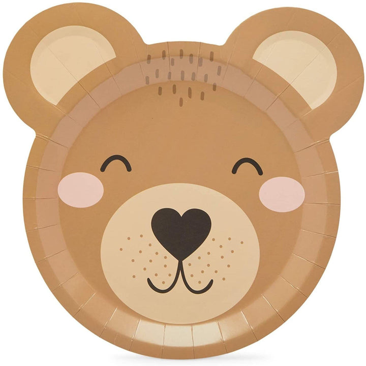 Bear Paper Plates Baby Shower Decorations (9 X 10 In 48-pack) Brown