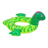 24" Inflatable Green and Yellow Dinosaur Swim Ring Tube Pool