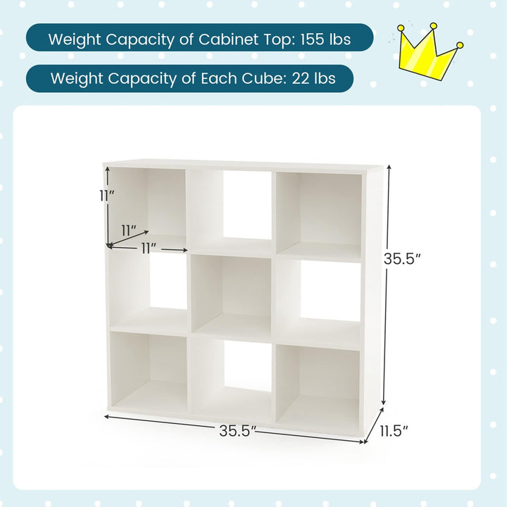 9-Cube Kids Toy Storage Organizer Children Bookcase Display