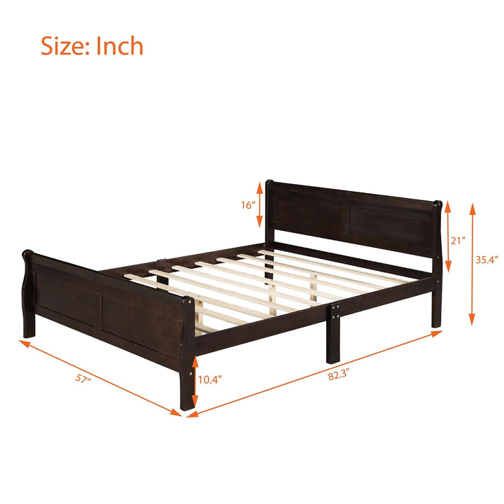 Classic and Stylish Design Full Size Upholstered Platform Bed House