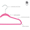 Simplify 100 Pack Kids Velvet Hangers | Slim | Non-Slip Design | Space