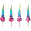 Rainbow Unicorn Horn Birthday Cake Candles Set Pink