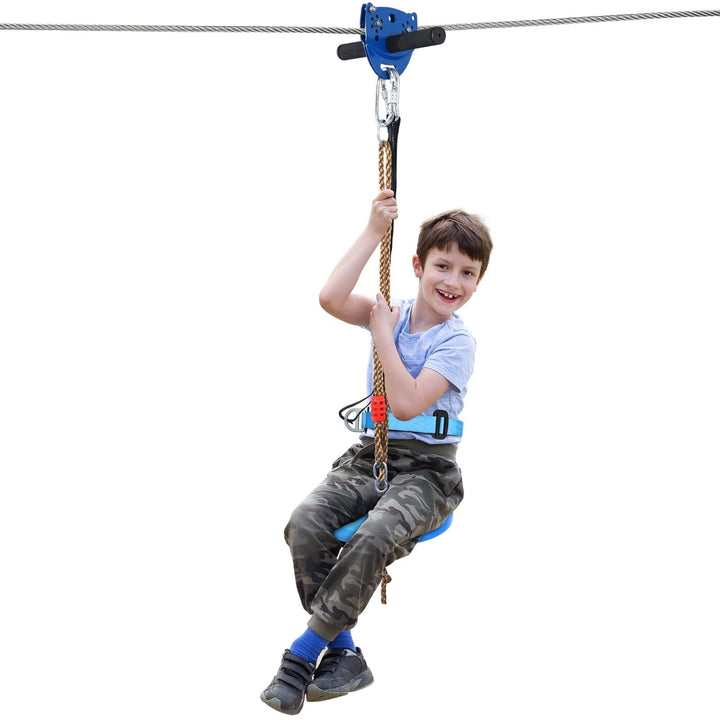 Zip Line Kit for Kids and Adults Included Swing Seat Metal