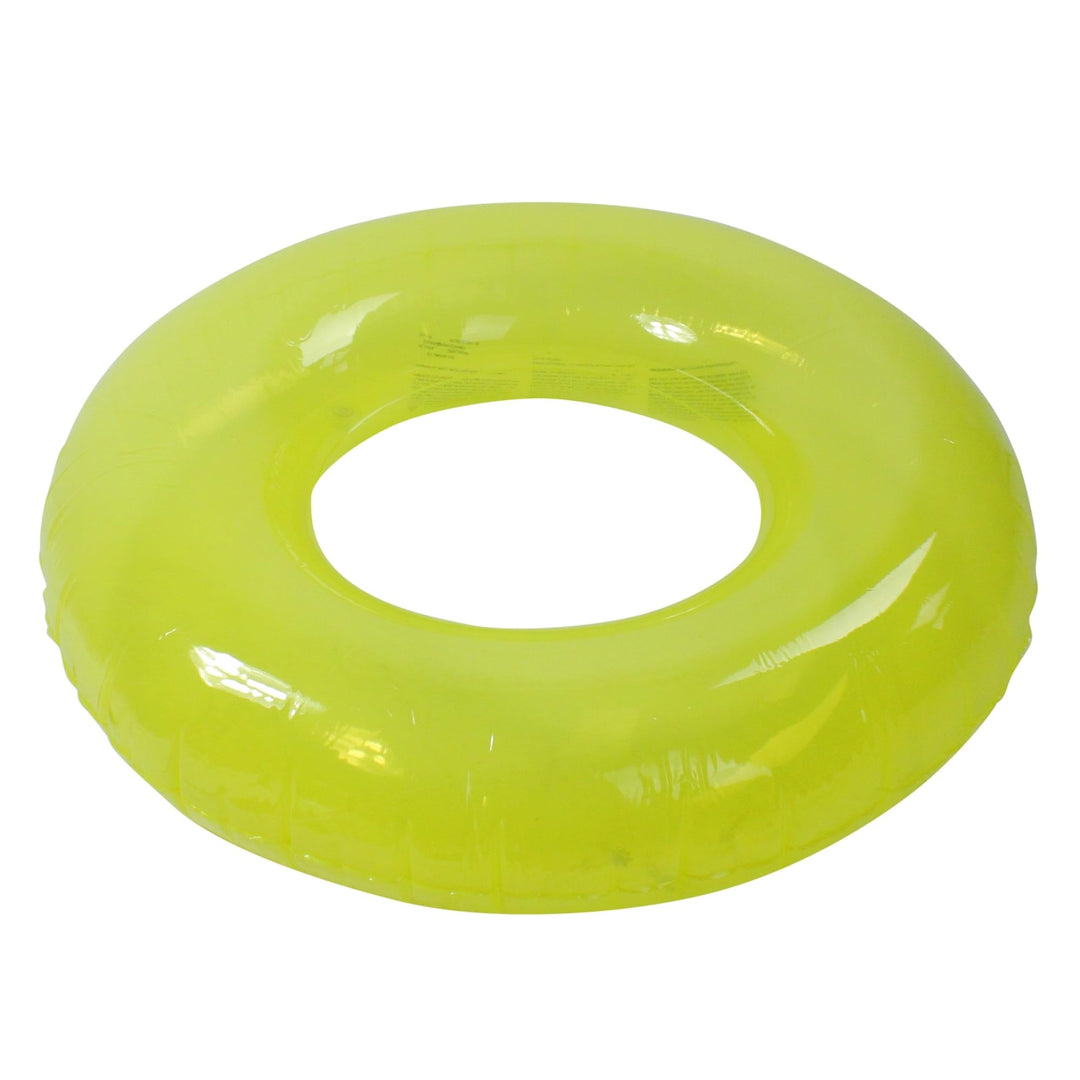 30-inch Inflatable Bright Yellow Swim Ring Tube Pool Float for Ages