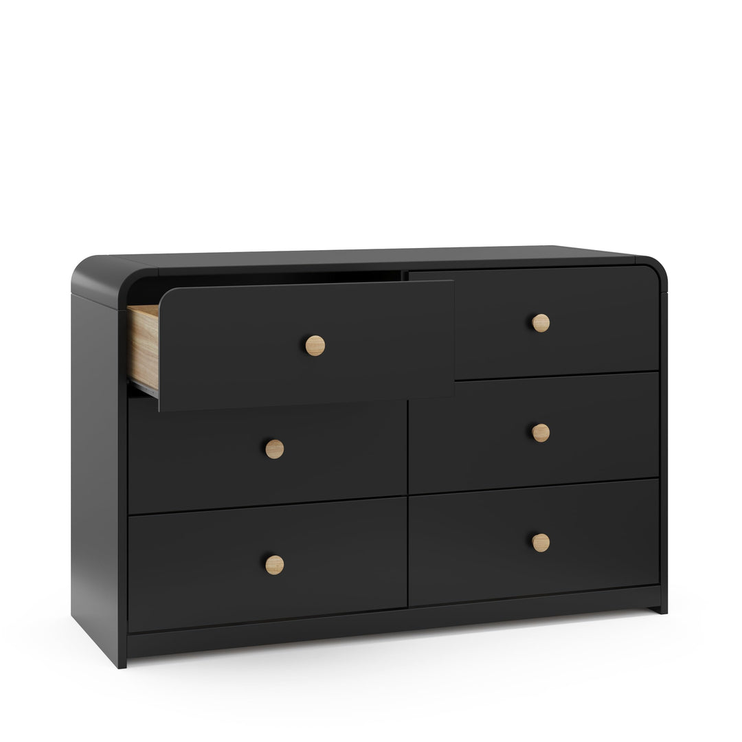Storkcraft Santos 6 Drawer Dresser (Black) Dresser for Nursery
