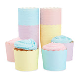 48 Pack Pastel Cupcake Liners Wrappers Rainbow Color Muffin Paper Baking Cup For Birthday Party Multi Metal