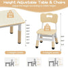 Toddler Table and 4 Chairs Set Natural Wood Almond