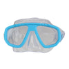 6.75" Sea Blue and Clear Recreational Swim Mask for Kids