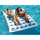 76-inch Inflatable White and Blue 18 Pockets Dual Window Pool Air