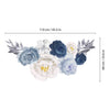 Elegant Blue Watercolour Peonies Wall Stickers