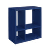 4-Cube Open Bookcase Kids Toy Storage Shelf Organizer (Blue) Blue