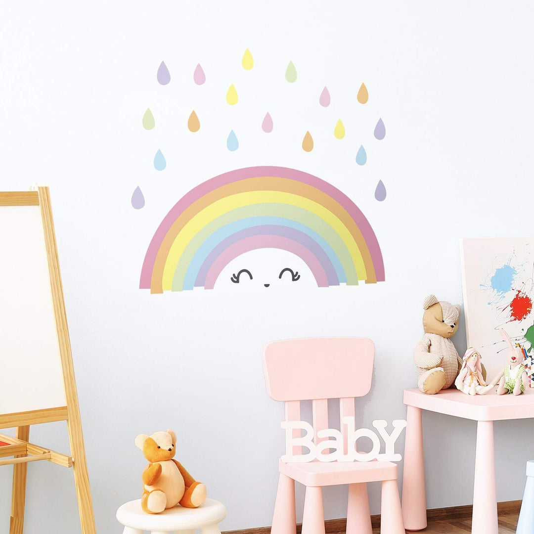 Rainbow Children Wall Stickers Kids Girl Nursery