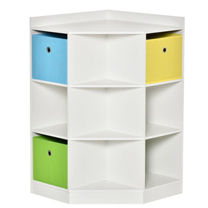 Kids Corner Cabinet White Traditional Wood