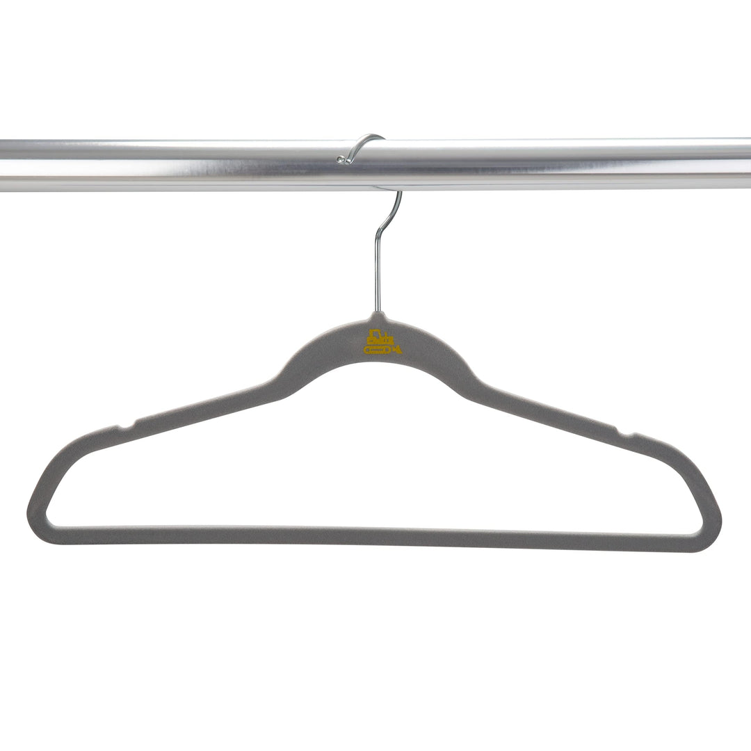 Simplify 100 Pack Kids Velvet Hangers | Slim | Non-Slip Design | Space