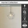 Hanover Harriet Pendant in Chrome Hanging ight Fixture for Bedroom