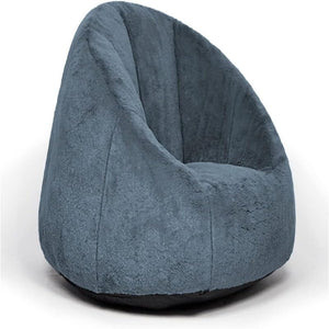 Small Bean Bag Chair for Kids 27in Blue Contemporary Polyester Removable Cover