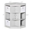 Corner Cabinet Cubby Toy Storage Organizer Bookshelf Unit with Baskets