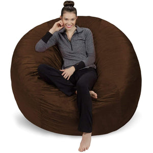 Theater Sacks 6-Foot Memory Foam Bean Bag Chair Charcoal