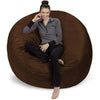 Theater Sacks 6-Foot Memory Foam Bean Bag Chair Chocolate