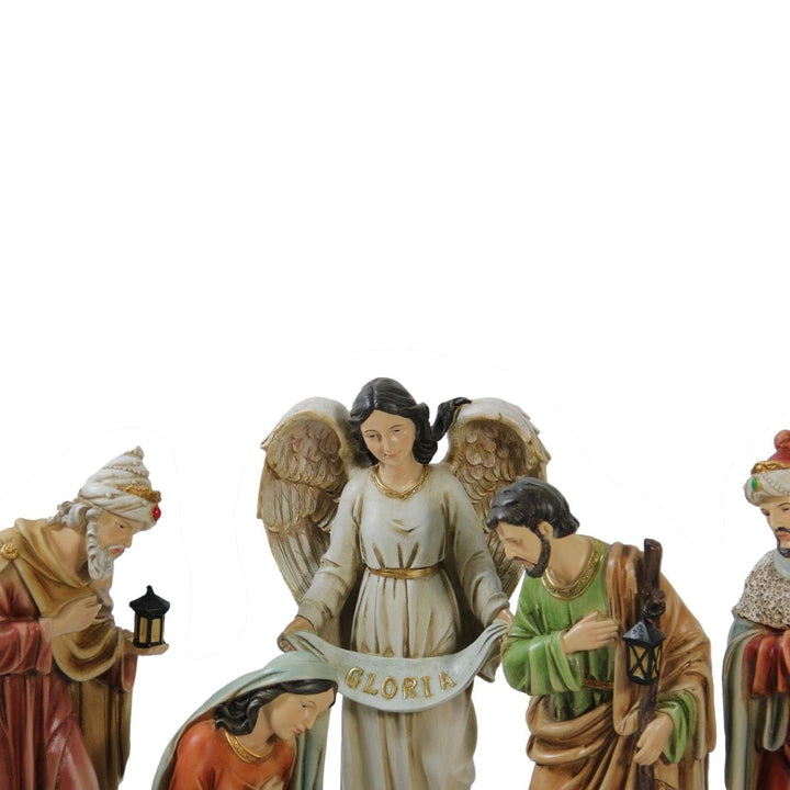 Traditional Religious Christmas Nativity Set with Removable Baby Jesus