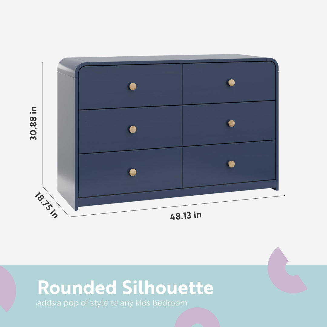 Storkcraft Santos 6 Drawer Dresser (Black) Dresser for Nursery