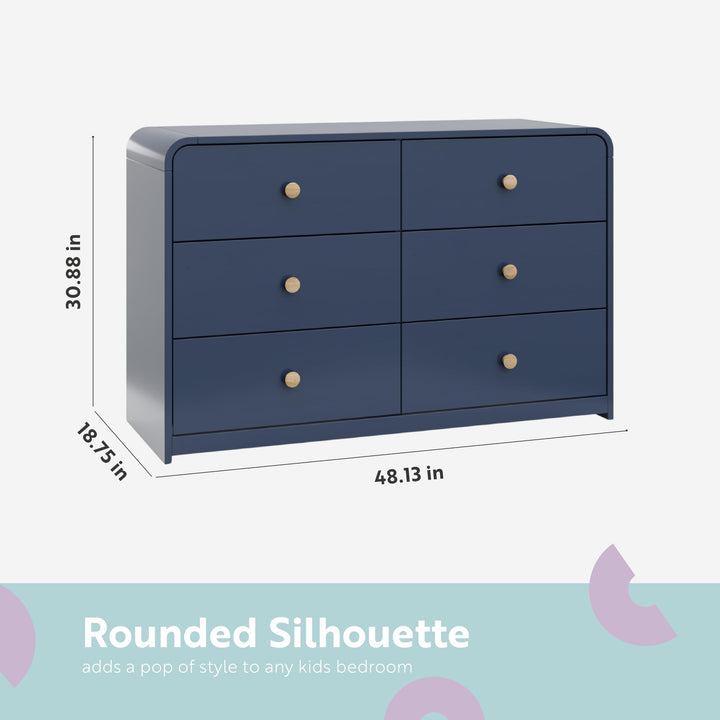 Storkcraft Santos 6 Drawer Dresser (Black) Dresser for Nursery