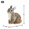 Sitting Baby Bunny Statue Brown Polyresin Waterproof Weather