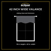 Eclipse Kendall Modern Scalloped Rod Pocket Valance Thermal Insulated