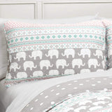 Kids Animal Print Quilt Set Elephant