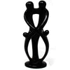 Global Crafts Hand Carved Soapstone 10-inch Tall Family Sculpture in Black, 2 Parents 2 Children