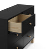 Storkcraft 6-Drawer Double Dresser (Black with Driftwood)