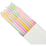 24 Pastel Gold-Dipped Birthday Cake Candles Multi Color