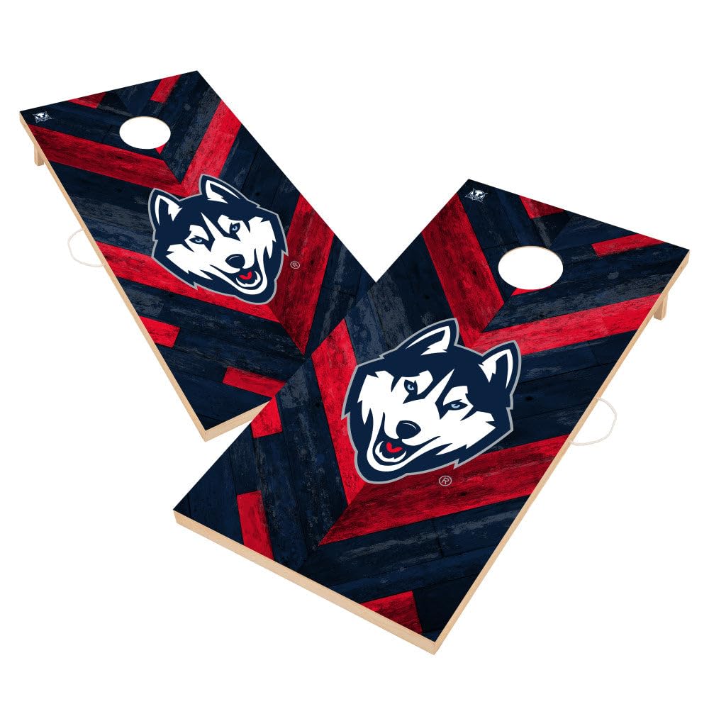 University of Connecticut Huskies | 2x4 Solid Wood Cornhole