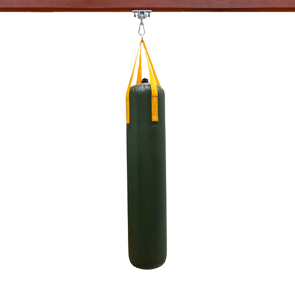 Inflatable Punching Bag Green with Yellow Straps Plastic