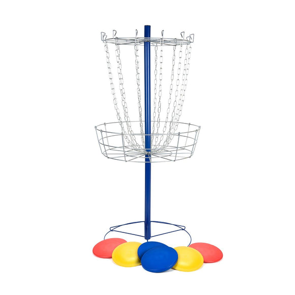 Metal Disc Golf Goal Set with 6 Discs