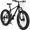 26 in. 21 Speed Steel Mountain Bike with Fat Tire Black