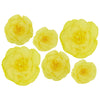 3D Flower Yellow Paper Wall Flowers for Baby Shower Birthday Party (6 Pieces)