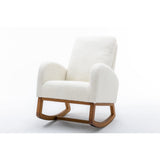 Comfortable Living Room Rocking Chair Solid Wood Nursery Lounge with