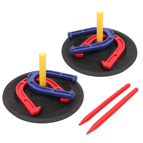 Rubber Horseshoe Game Set for Kids Adults. Throwing Indoor and Outdoor Playing