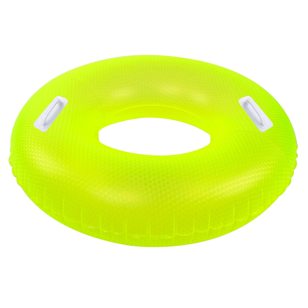 42" Yellow Sparkle Inflatable Swimming Pool Tube Ring Float Multi Color Plastic