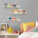 Wall Bookshelves for Kids 4" d X 32" w 3.8" h White